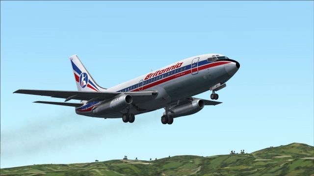 Screenshot 1 — Britannia Boeing 737-200 G-BAZI