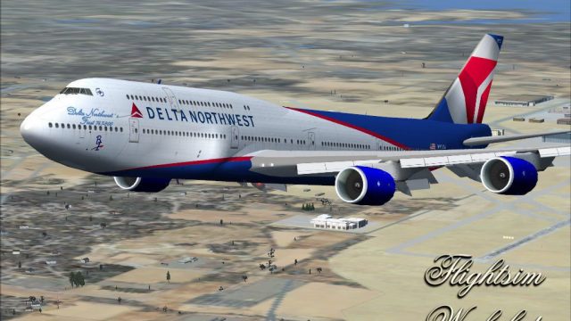 Screenshot 1 — Delta Northwest Boeing 747-8i