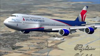 Screenshot 1 — Delta Northwest Boeing 747-8i
