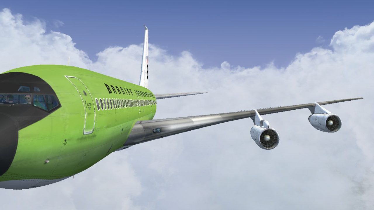 Jet-X 1400 JX054 A380QC BRANIFF グリーン Jet-X 1:400 Braniff