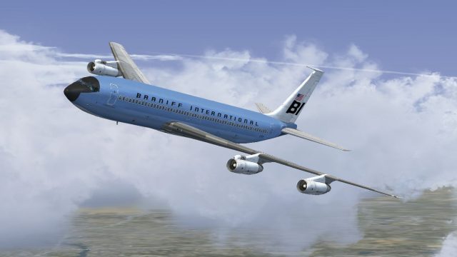 Screenshot 1 — Braniff Medium Blue Jellybean Boeing 707