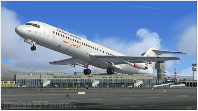 Screenshot 1 — Naft Airlines Fokker 100 EP-MIS