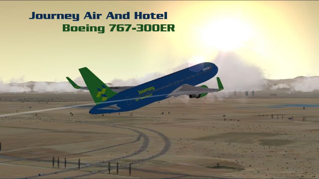 Screenshot 1 — Journey Air And Hotel Boeing 767-300ER