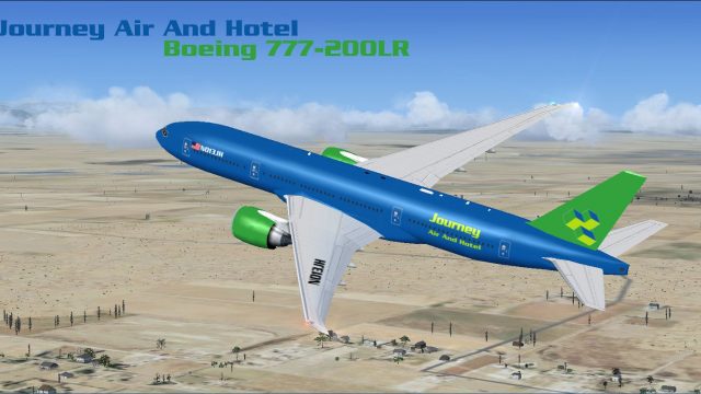 Screenshot 1 — Journey Air And Hotel Boeing 777-300ER