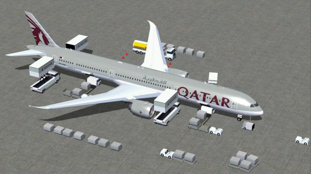 Screenshot 1 — Qatar Boeing 787-10 V4