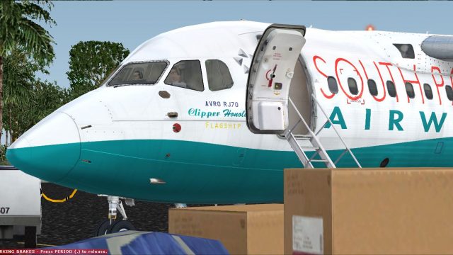 Screenshot 1 — South Pacific Airways Avro RJ70 E5-BAE