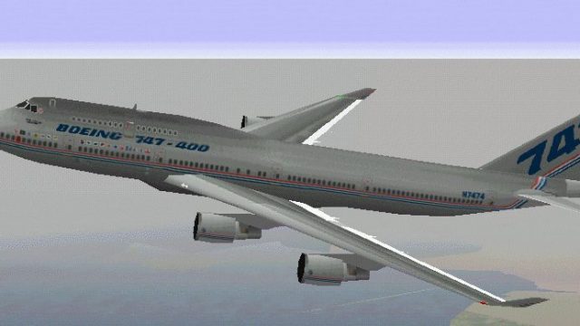 Screenshot 1 — FS98/FS5 Boeing house/rollout livery B747-400