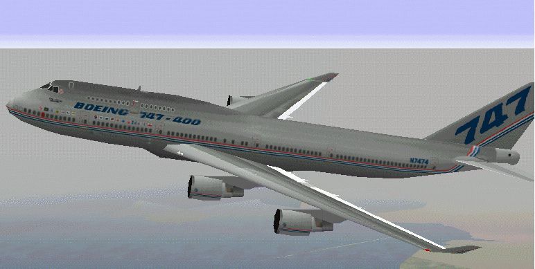 FS98/FS5 Boeing house/rollout livery B747-400 for FS98-FS2000