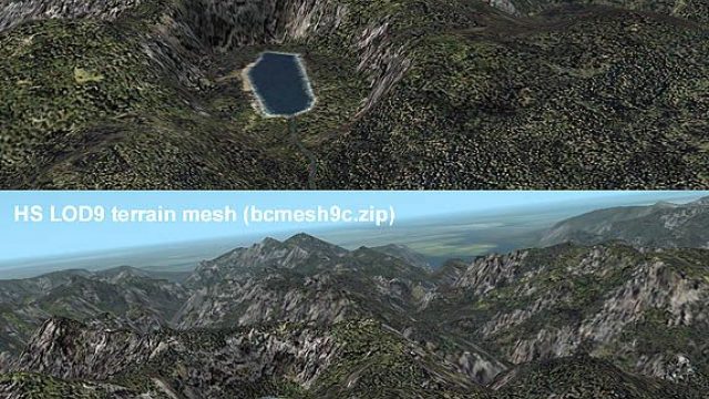 Screenshot 1 — Patches for my LOD7/9 Terrain Meshes of BC