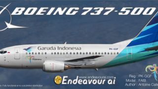 Screenshot 1 — Garuda Indonesia Boeing 737-500 PK-GGF