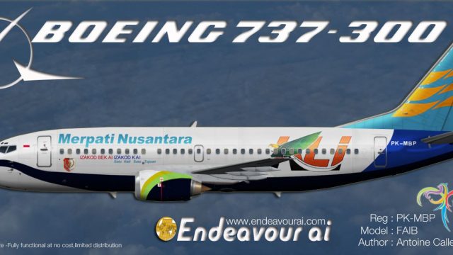 Screenshot 1 — Merpati Nusantara Boeing 737-300