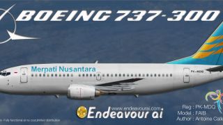 Screenshot 1 — Merpati Nusantara Boeing 737-300 PK-MDQ