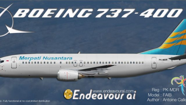 Screenshot 1 — Merpati Nusantara Boeing 737-400 PK-MDR