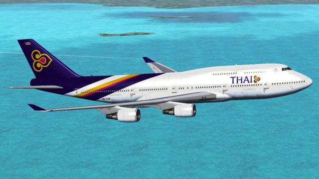Screenshot 1 — Thai Airways Boeing 747-4D7