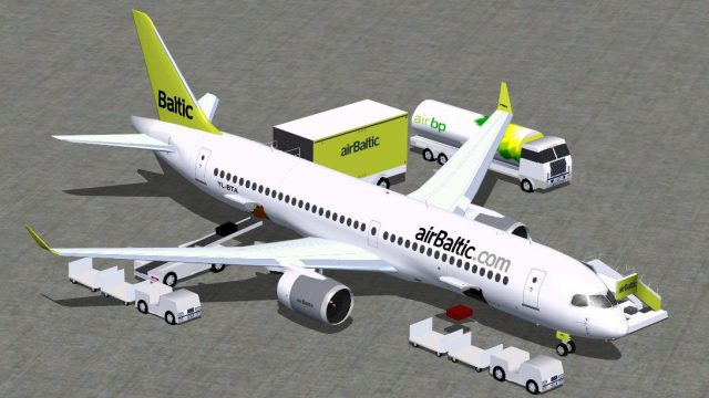 Screenshot 1 — Air Baltic CSeries CS300 V3