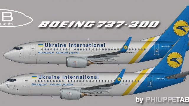 Screenshot 1 — Ukraine Airlines/Aerosvit/Dniproavia Boeing Repaint Pack for FAIB