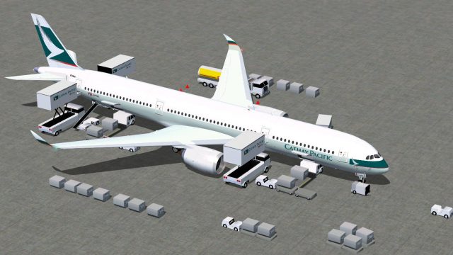 Screenshot 1 — Cathy Pacific Airbus A350-1000 V4