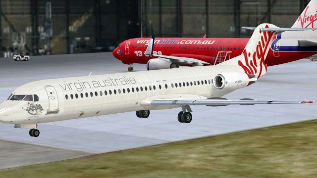 Screenshot 1 — Virgin Australia Fokker 100