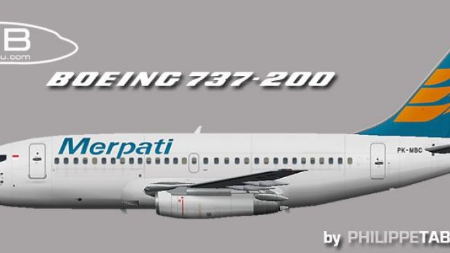 Screenshot 1 — Merpati Boeing 737-200 ADV PK-MBC