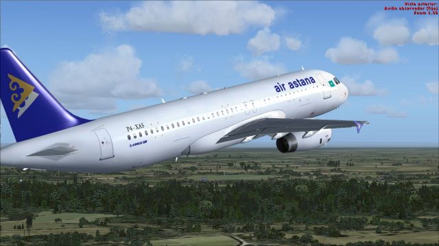 Screenshot 1 — Air Astana Airbus A320-231 P4-XAS