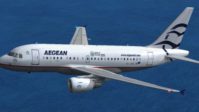 Screenshot 1 — Aegean Airbus A318