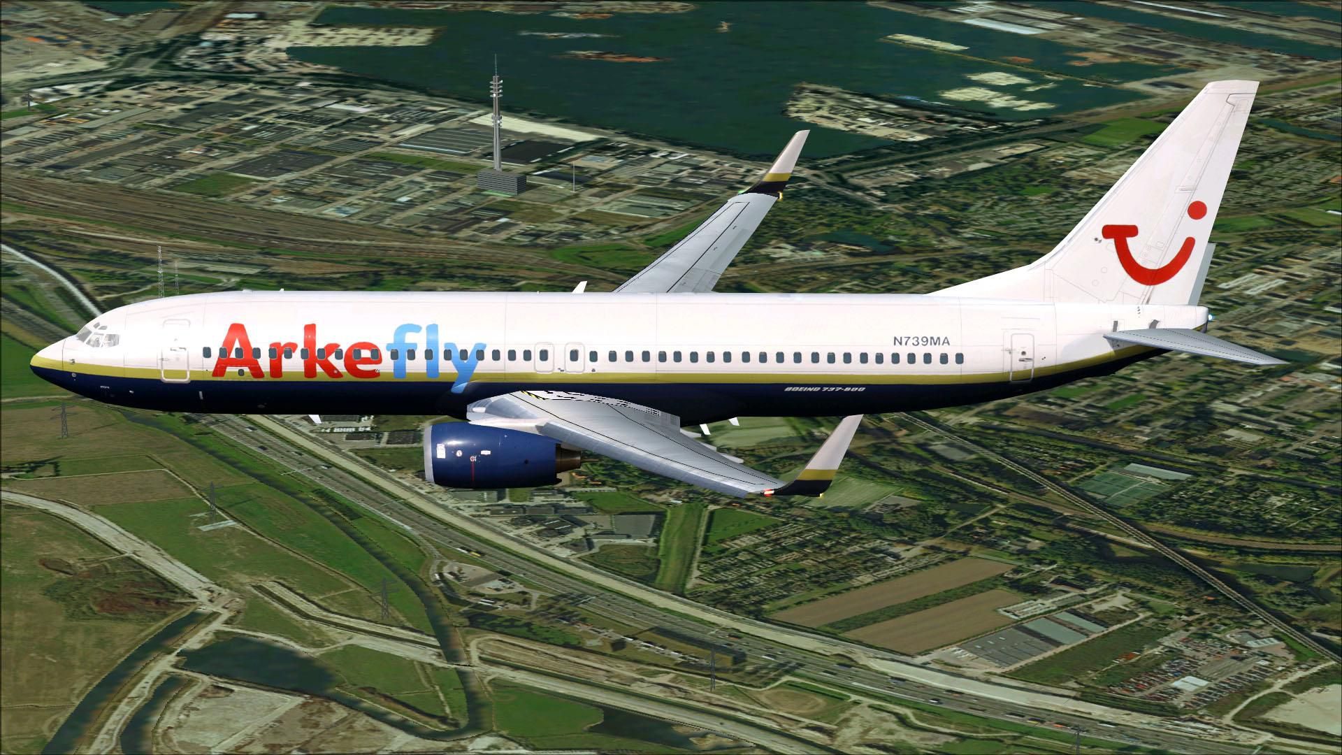 Arkefly Boeing 737-800 N739MA for FSX