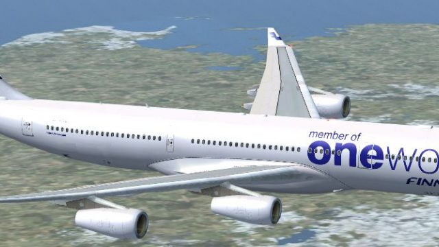 Screenshot 1 — Finnair Airbus A340-300 Oneworld
