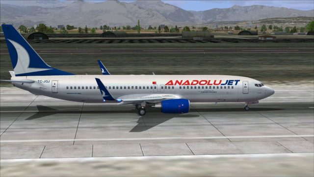 Screenshot 1 — Anadolujet Boeing 737-8F2 TC-JGJ