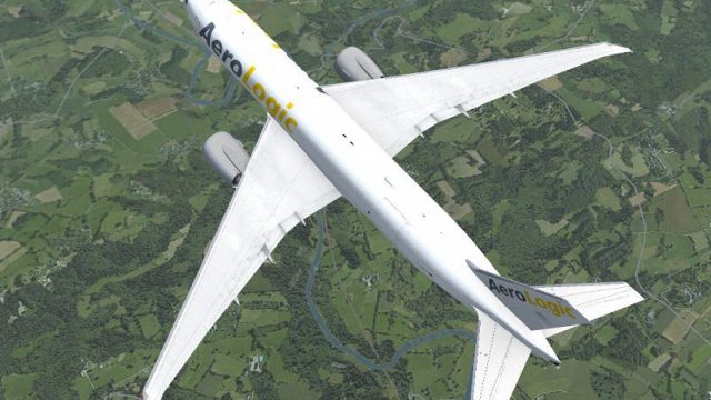Screenshot 1 — AeroLogic Boeing 777-FNT