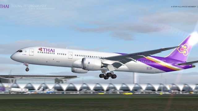 Screenshot 1 — TDS787-9 THAI Airways HS-TQG