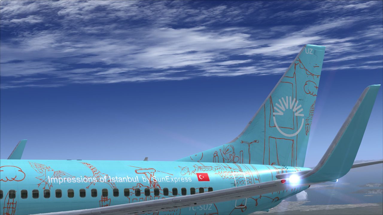 SunExpress Istanbul Boeing 737-8HX TC-SUZ for FSX