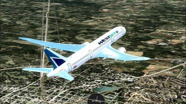 Screenshot 1 — WestJet Boeing 787-800