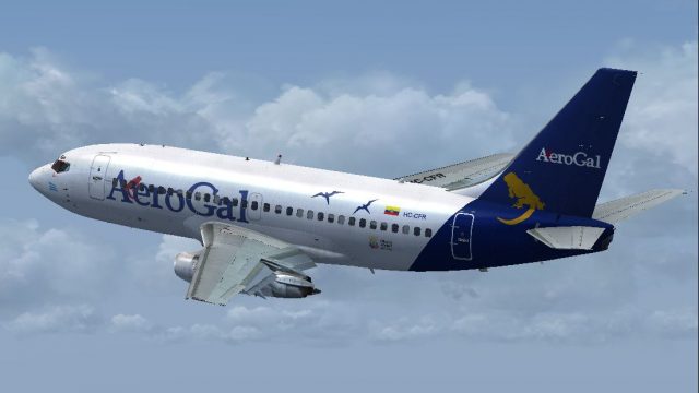 Screenshot 1 — AeroGal Boeing 737-200 HC-CFR