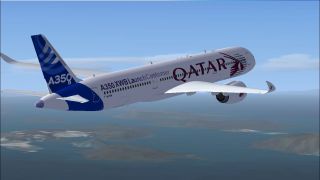 Screenshot 1 — Qatar Launch Customer Colors Airbus A350-900 V4