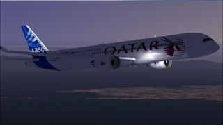 Screenshot 3 — Qatar Launch Customer Colors Airbus A350-900 V4