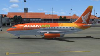 Screenshot 1 — Adamair Boeing 737-200 PK-KKJ