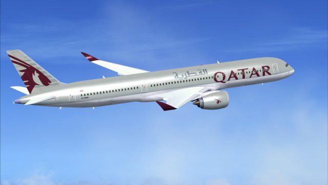 Screenshot 1 — AI Qatar Airbus A350-900