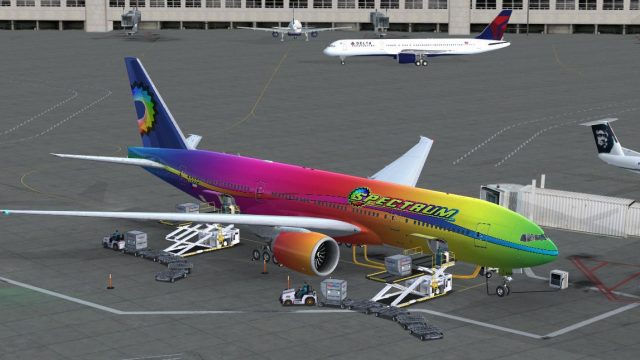 Screenshot 1 — Spectrum Airlines Boeing 777-200LR