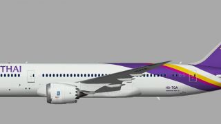 Screenshot 1 — AI Thai Airways Boeing 787-8 HS-TQA