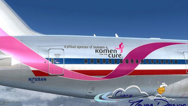Screenshot 1 — American Airlines "Susan G. Koman" Boeing 777 N759AN