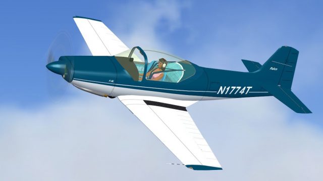 Screenshot 1 — Blue & White Falco F.8L N1774T