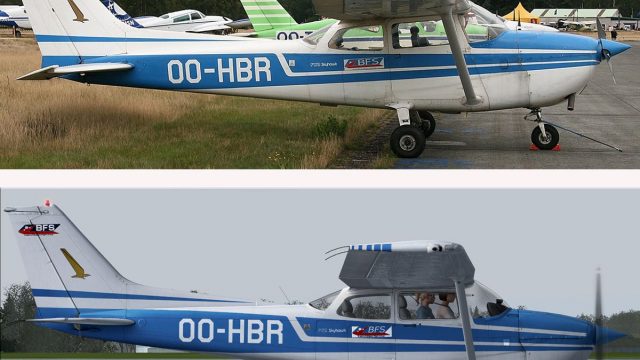 Screenshot 1 — Cessna C172 Skyhawk OO-HBR