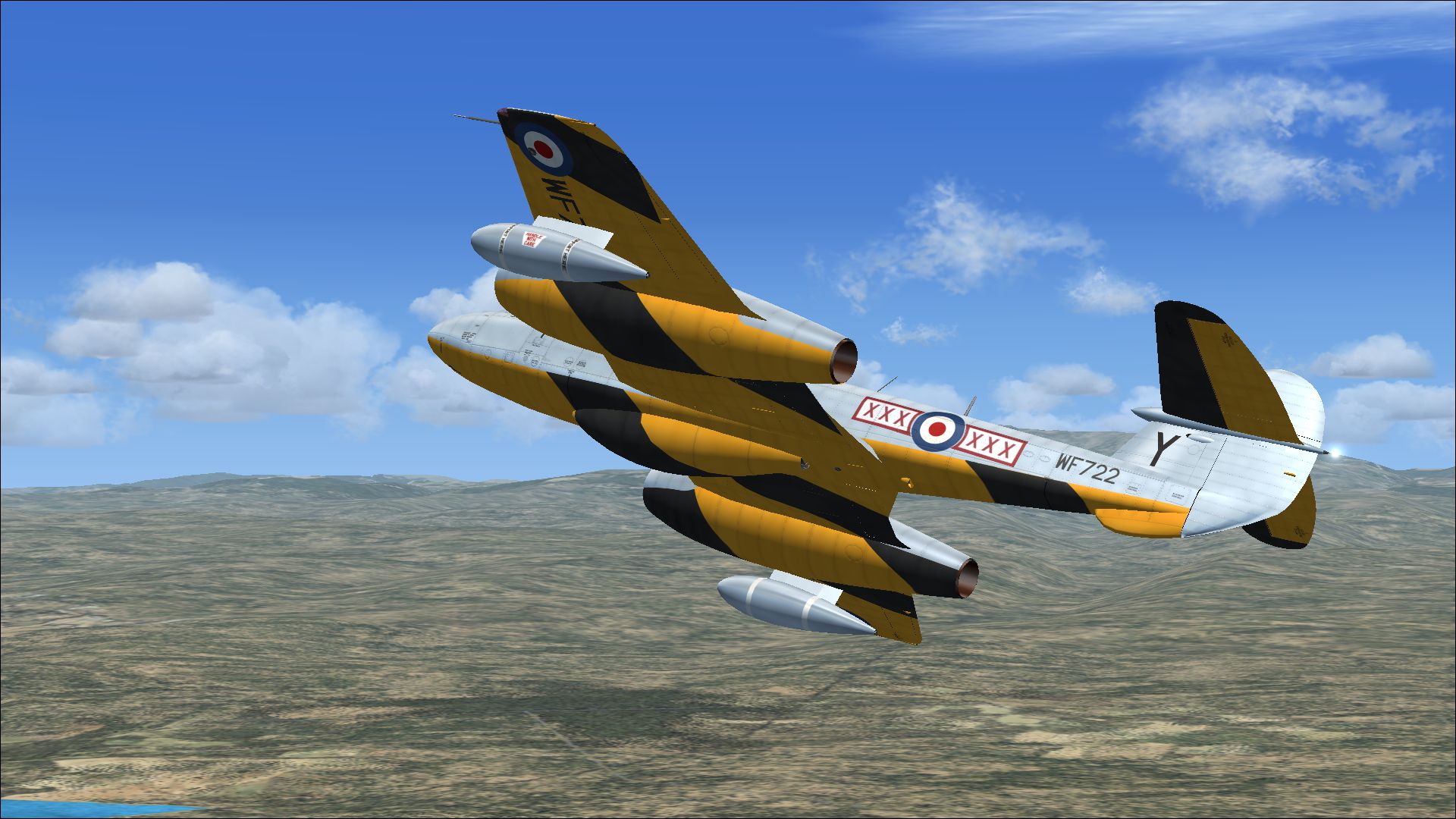 Gloster Meteor T7 WF722 for FSX