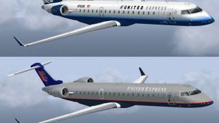 Screenshot 1 — United Express Bombardier CRJ700 old/new repaints