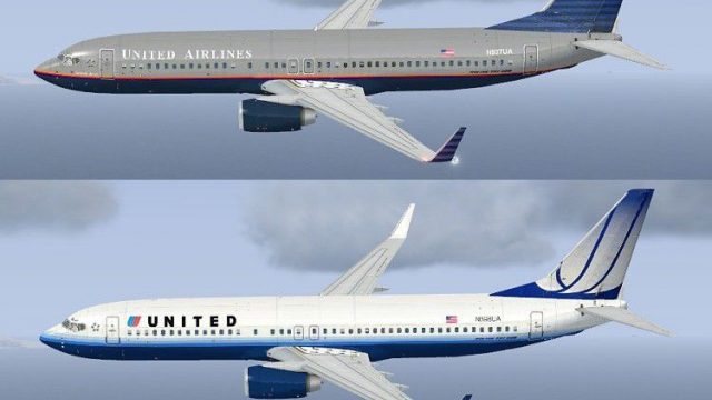 Screenshot 1 — United Airlines Boeing 737-800 old/new repaints