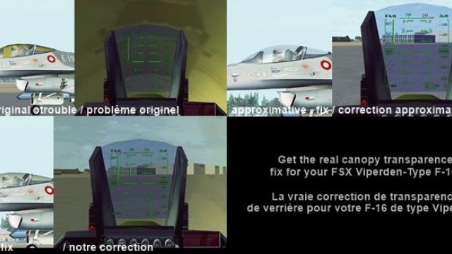 Screenshot 1 — F-16 Canopy Transparence Fix