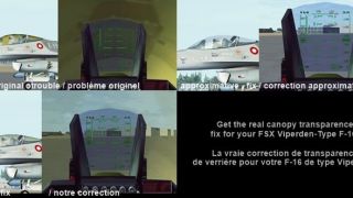 Screenshot 1 — F-16 Canopy Transparence Fix