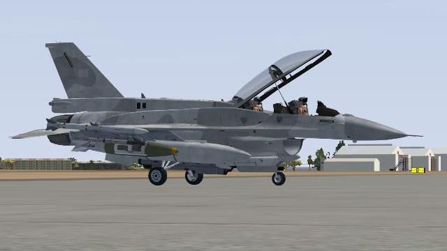 Screenshot 1 — UAE Air Force F-16F Blanked Repaints