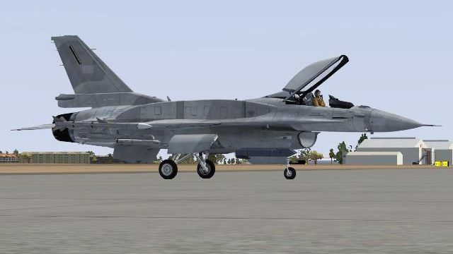 Screenshot 1 — UAE Air Force F-16E Blanked Repaint