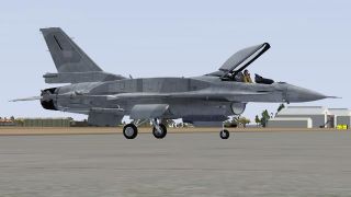 Screenshot 1 — UAE Air Force F-16E Blanked Repaint